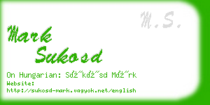 mark sukosd business card